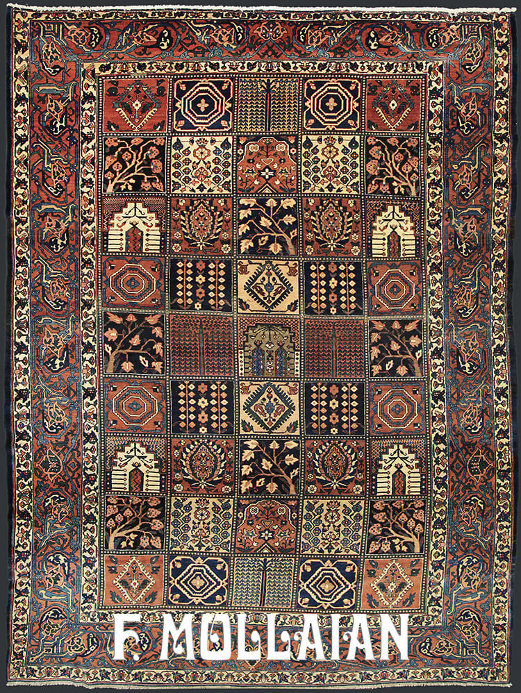 Tapis Persan Antique Bakhtiari n°:10235289